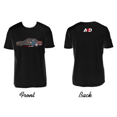 Póló fekete férfi motívum All4Drift upgrade 03 - nyomtassa mindkét oldalra