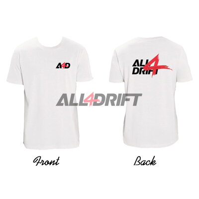 Póló fekete férfi motívum All4Drift upgrade 01 - nyomtassa mindkét oldalra