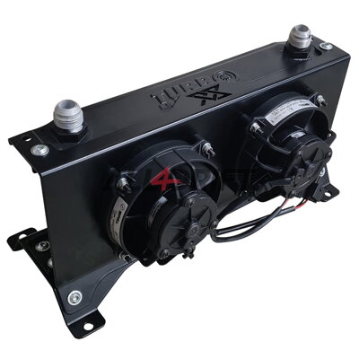 RS-Ultimate univerzális olajhűtő konzol 2 ventilátorhoz, 16 soros, 260x125x50mm AN10