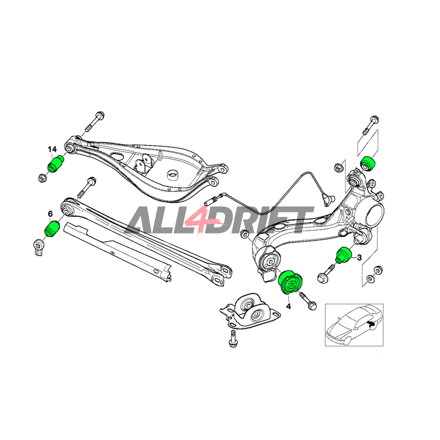 IRP uniball első kar csapágy BMW E36/E30-hoz