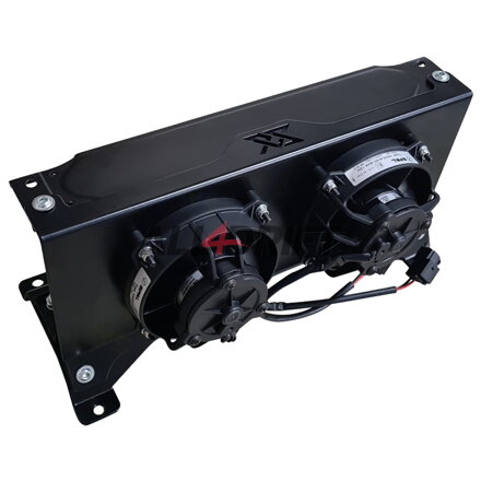 RS-Ultimate univerzális olajhűtő konzol 2 ventilátorhoz, 16 soros, 260x125x50mm AN10