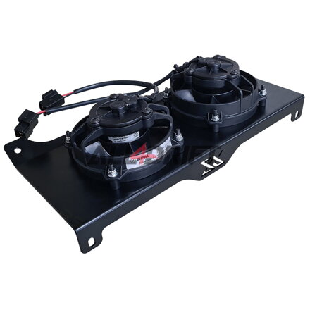 RS-Ultimate univerzális olajhűtő konzol 2 ventilátorhoz, 16 soros, 260x125x50mm AN10