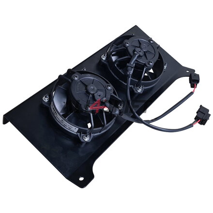 RS-Ultimate univerzális olajhűtő konzol 2 ventilátorhoz, 16 soros, 260x125x50mm AN10