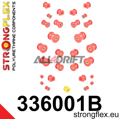 336001B Teljes poliuretán futómű szilent készlet - Jeep II (84-01) XJ