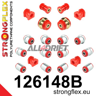 126148B Teljes poliuretán futómű szilent készlet