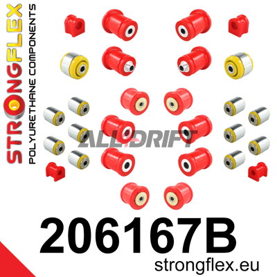 206167B Teljes poliuretán futómű szilent készlet - Suzuki AWD