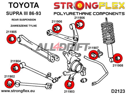 211903A Hátsó hosszlengőkar – hátsó szilent SPORT - Toyota III (86-93) A70