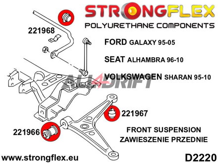 226210B Első futómű szilent készlet Ford / Seat / VW