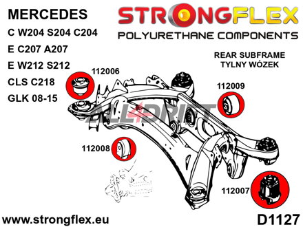 112008B Hátsó differenciálmű tartó - első szilent - Mercedes GLK (08-15) X204