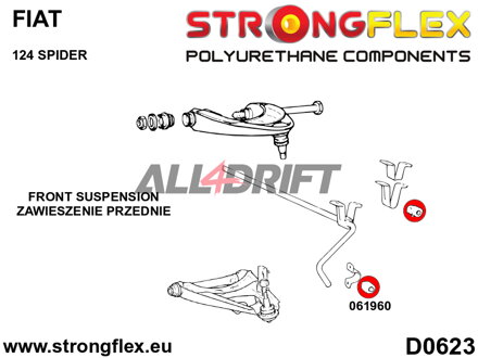 061960B Első stabilizátor szilent - Fiat I (66-85)