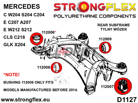 112007B Hátsó bölcső – hátsó szilent - Mercedes GLK (08-15) X204