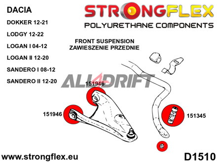 151345A Első stabilizátor külső tartó szilent SPORT - Renault Thalia I / Symbol (99-08)