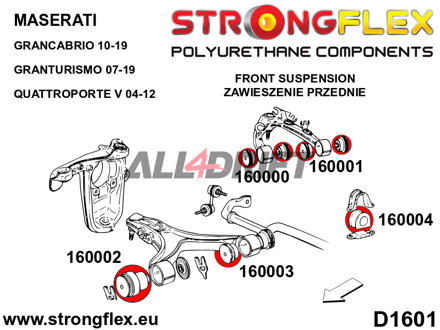 160004A Első stabilizátor szilent SPORT - Maserati GranCabrio (10-19)
