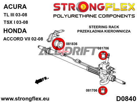 081836B Kormánymű szilent - Acura III (03-08) UA6 / UA7