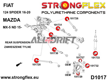 101732A Hátsó agy hátsó szilent SPORT Fiat / Mazda
