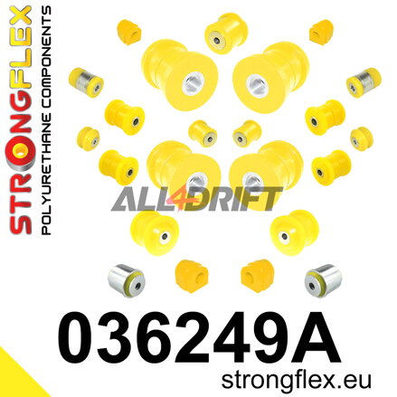 036249A Teljes poliuretán futómű szilent készlet SPORT BMW E6x