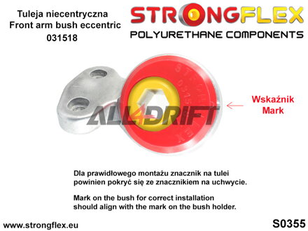 031518B Első alsó lengőkar szilent 66mm - excentrikus BMW E46 / Z4