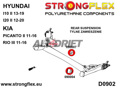 090007A Hátsó stabilizátor szilent a bölcsőben SPORT Hyundai / Kia