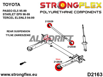 212029A Panhard rúd szilent - karosszéria rögzítés SPORT Toyota Paseo / Starlet / Tercel
