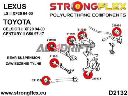 211933A Hátsó hosszlengőkar – hátsó szilent SPORT - Lexus I (89-94) XF10