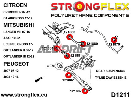 121881B Hátsó összekötő rúd szilent