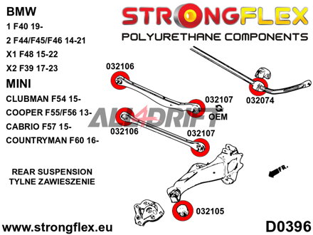 032106A Hátsó felső lengőkar belső szilent SPORT BMW / Mini