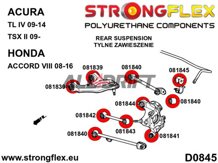 081839A Hátsó felső lengőkar szilent SPORT - Honda VIII (08-16)