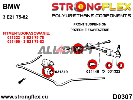 031322B Első alsó lengőkar külső szilent BMW E21