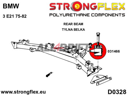 031466A Hátsó híd tartó szilent SPORT BMW E21