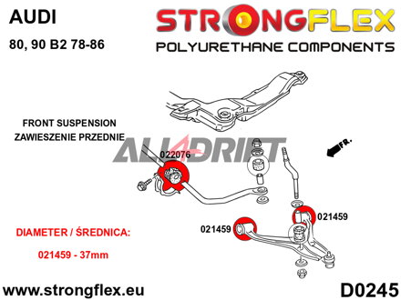 026283A Első futómű szilent készlet SPORT Audi