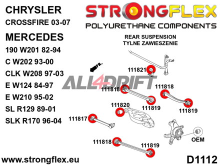 111818A Hátsó belső lengőkar szilent SPORT Chrysler / Mercedes
