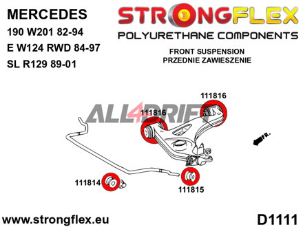 116225A Első futómű szilent készlet SPORT Mercedes