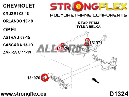 131970A Hátsó bölcső szilent SPORT Chevrolet / Opel