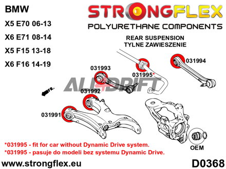 036057B Teljes poliuretán futómű szilent készlet BMW X5 / X6