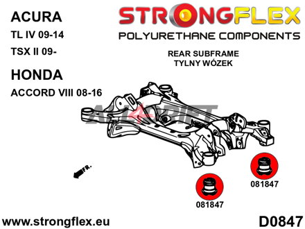 086239B Teljes futómű szilent készlet - Honda VIII (08-16)