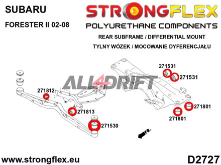271801B Hátsó bölcső szilent - Subaru I (97-02) SF