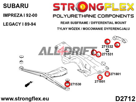 271531B Hátsó differenciálmű tartó szilent - Saab 9-2X (04-06)