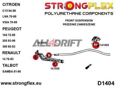 146102B Első futómű szilent készlet