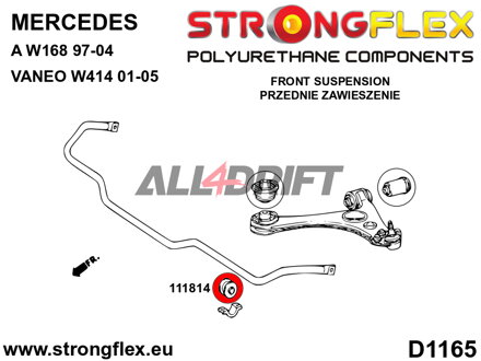 111814B Első stabilizátor belső szilent Chrysler / Mercedes