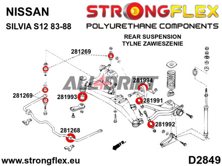281994B Hátsó differenciálmű tartó szilent - Nissan IV (83-88) S12