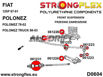 061253A Első stabilizátor szilent SPORT Fiat / Polonez