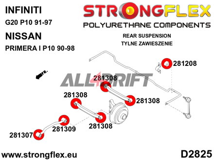 281208A Hátsó stabilizátor szilent SPORT Infiniti / Nissan
