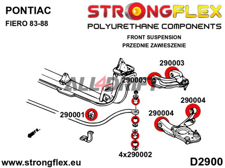 290003B Első felső lengőkar szilent - Pontiac Fiero 83-87