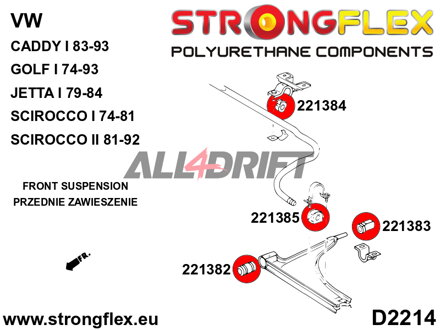 221384A Első stabilizátor belső szilent SPORT - Volkswagen I (74-93) 17