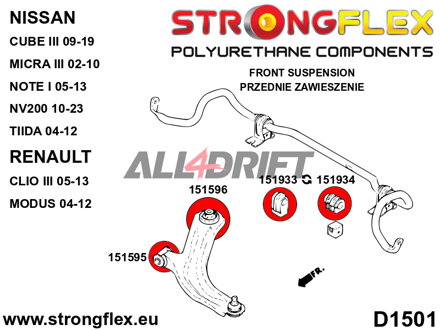 156081A Első futómű szilent készlet SPORT