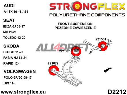 226240B Teljes futómű szilent készlet Audi A1