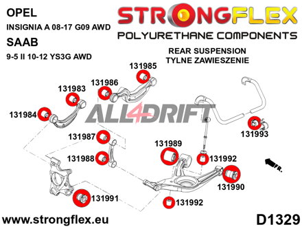 131988A Hátsó függőleges lengőkar alsó szilent SPORT Opel / Saab