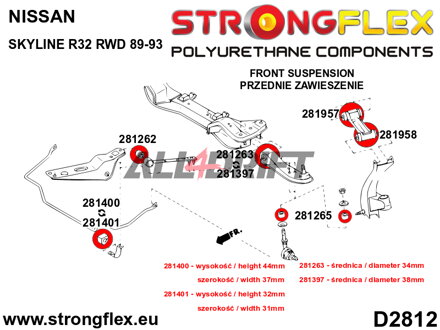 281400B Első stabilizátor szilent - Nissan R32 (89-94) AWD
