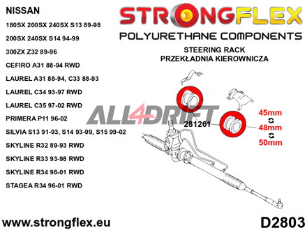 286084A Teljes futómű szilent készlet SPORT - Nissan V (88-98) S13