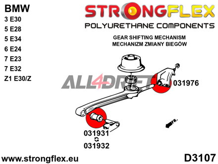 031976B Sebességváltó kar hátsó szilent BMW